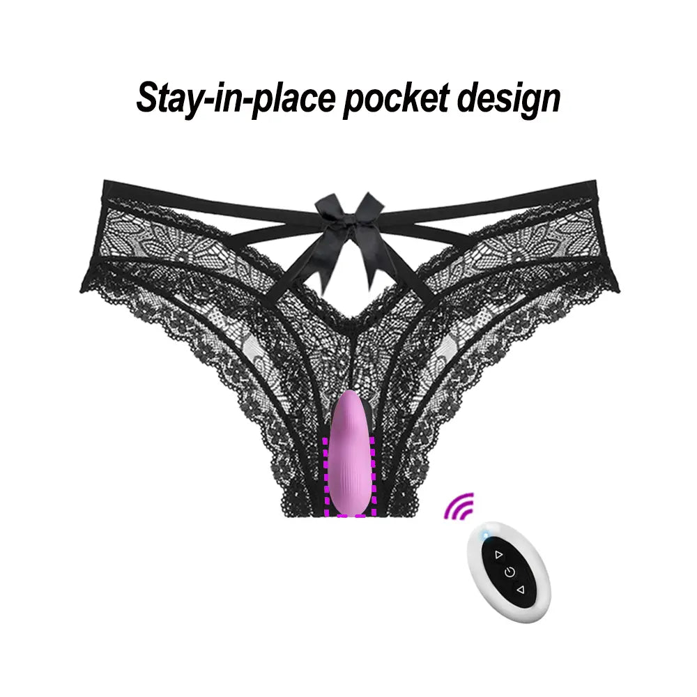 Colorfulblove Lace Lingerie Set with Stay-in-Place Pocket & Bow Detail