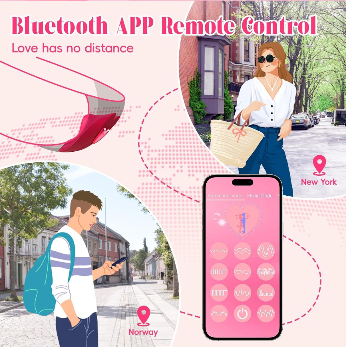 Stay-in-Place Wearable Panties with Heart-Shaped Vibrator – App & Remote Control