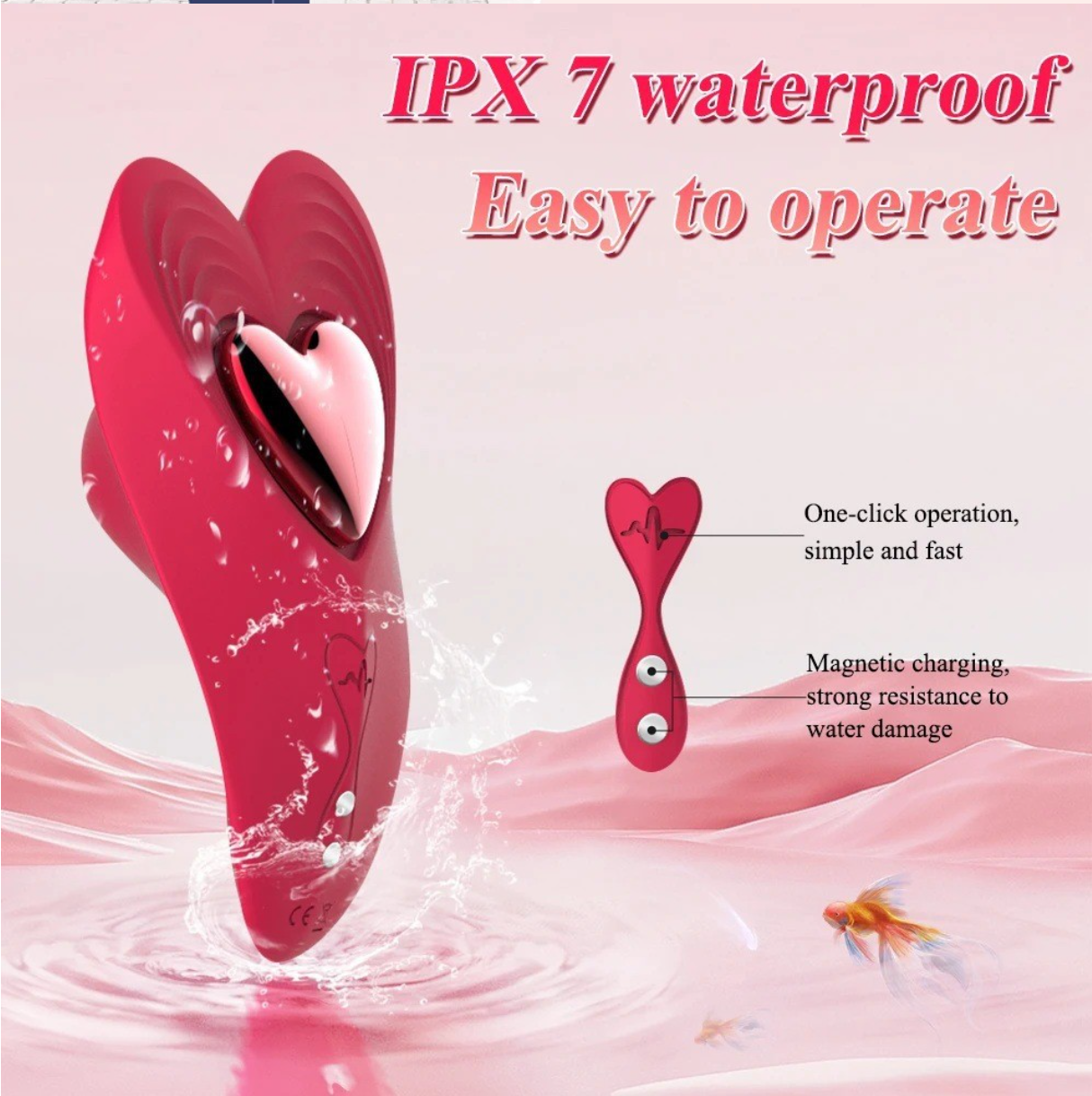 Stay-in-Place Wearable Panties with Heart-Shaped Vibrator – App & Remote Control
